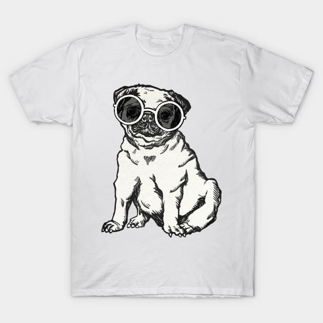 Cool Pug T-Shirt by Norzeatic